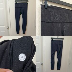 •LULULEMON• Wunder Under High-Rise Tight 28" Shine Acclimatize Black Black Foil